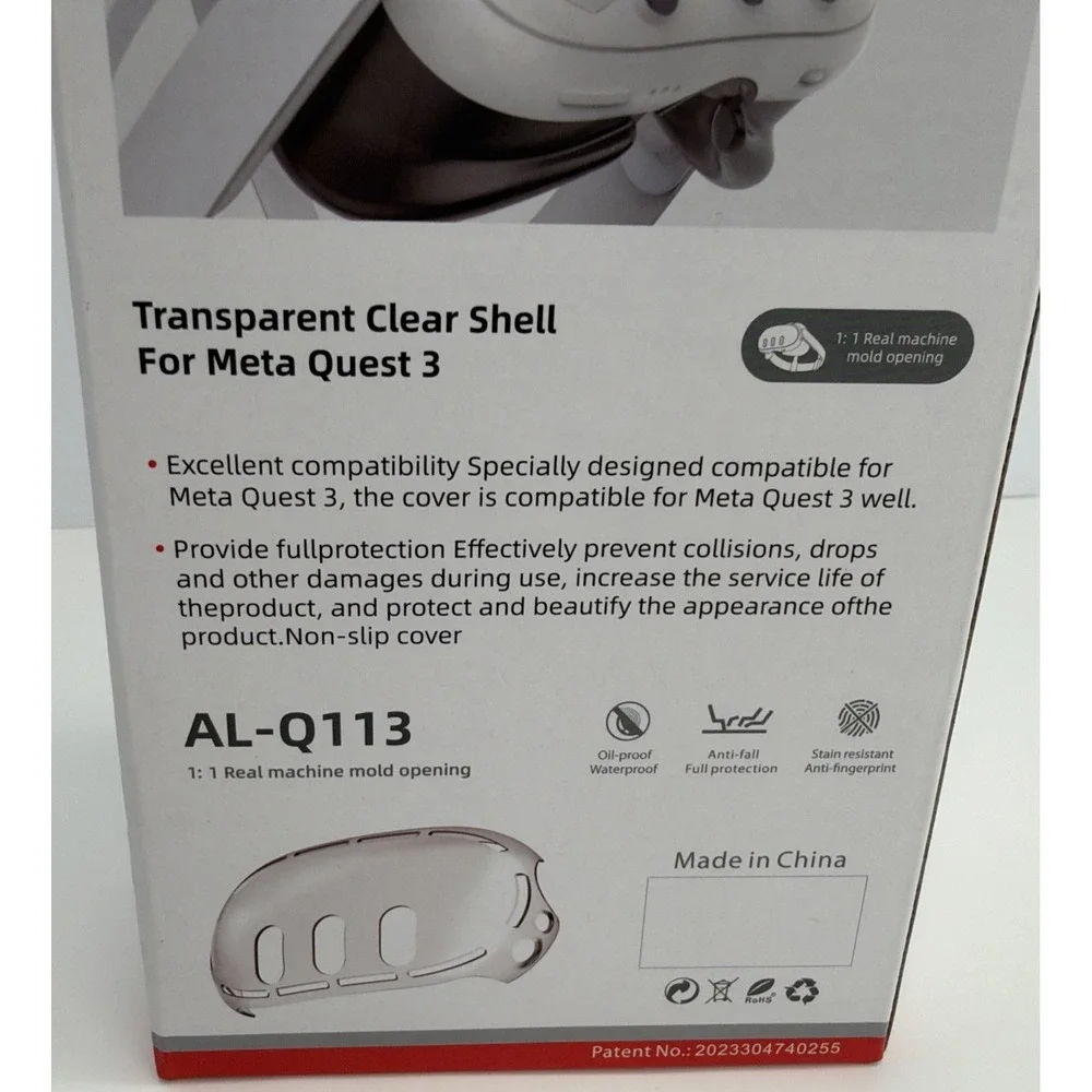 Protector Dustproof Shell For Meta Quest 3 VR Helmet Host Clear PC Case - NEW
